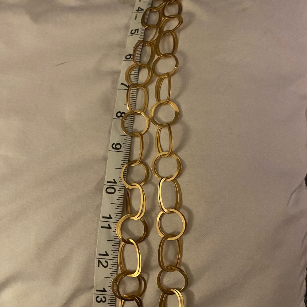Stella and Dot 30inch Circle Link Chain Necklace - Gold